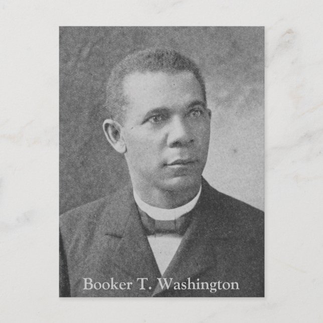 Black History Bild of Booker T. Washington Vykort (Framsida)