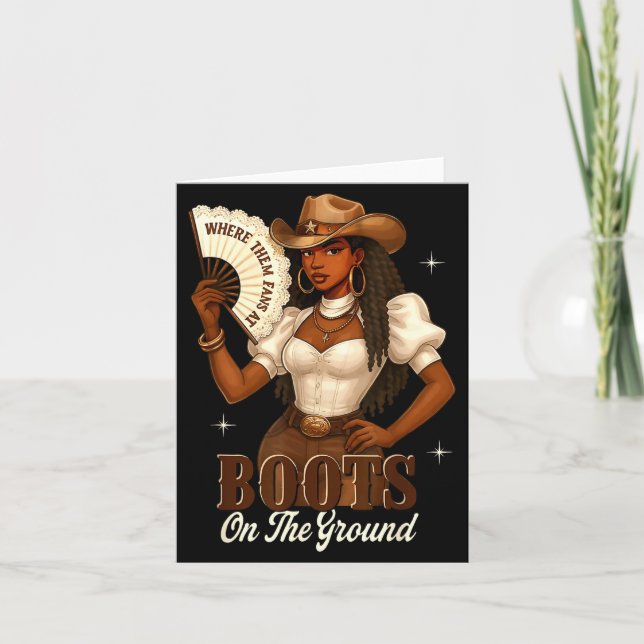 Black History Boots On The Ground Cowgirl Western  Kort (Framsida)