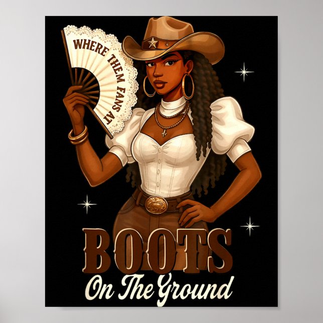 Black History Boots On The Ground Cowgirl Western  Poster (Framsidan)
