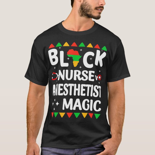 Black History CRNA Nurse Anesthetist African Ameri T Shirt (Framsida)