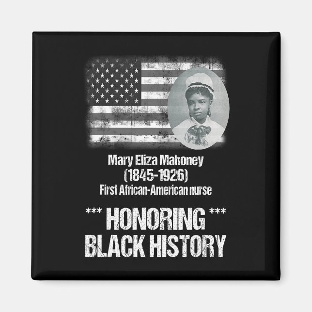Black History Feing 1st African American Nurse Magnet (Framsidan)