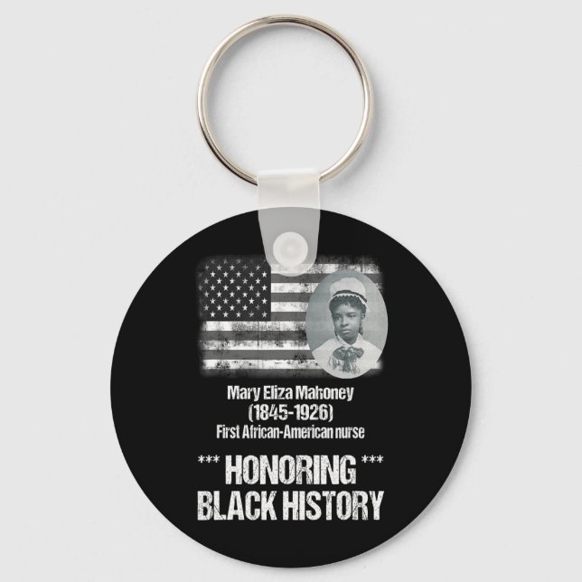 Black History Feing 1st African American Nurse Nyckelring (Framsida)