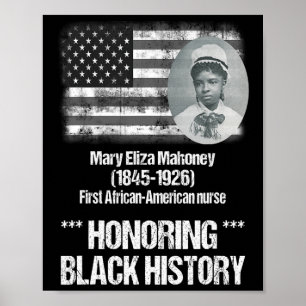 Black History Feing 1st African American Nurse Poster