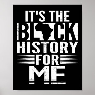 Black History for Me African American Black Hi Poster