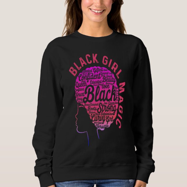 Black History Girl Magic Month Starong Kärlek Afro T Shirt (Framsida)