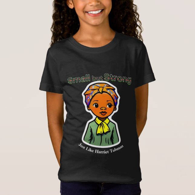 Black History Heroine Harriet Tubman Cute Kids T Shirt (Framsida)