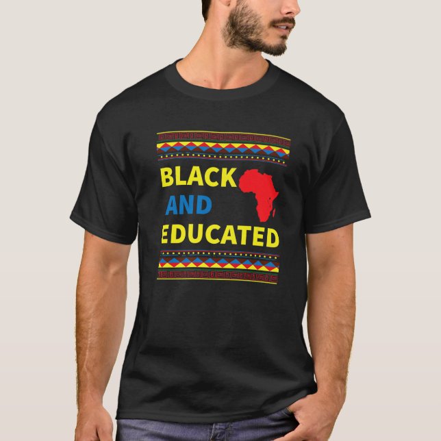 Black History Hoodie Black och Educated African Co T Shirt (Framsida)