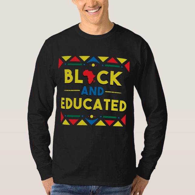 Black History Hoodie Black och Educated African Co T Shirt (Framsida)