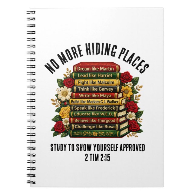 Black History Icons Heroes Christian Study Anteckningsbok (Framsidan)