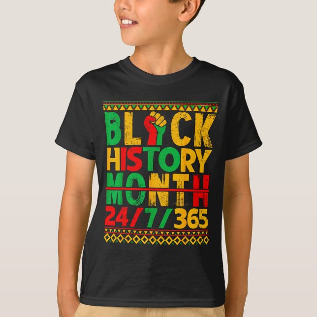Black History Is American History African Men Wome T Shirt (Framsida)