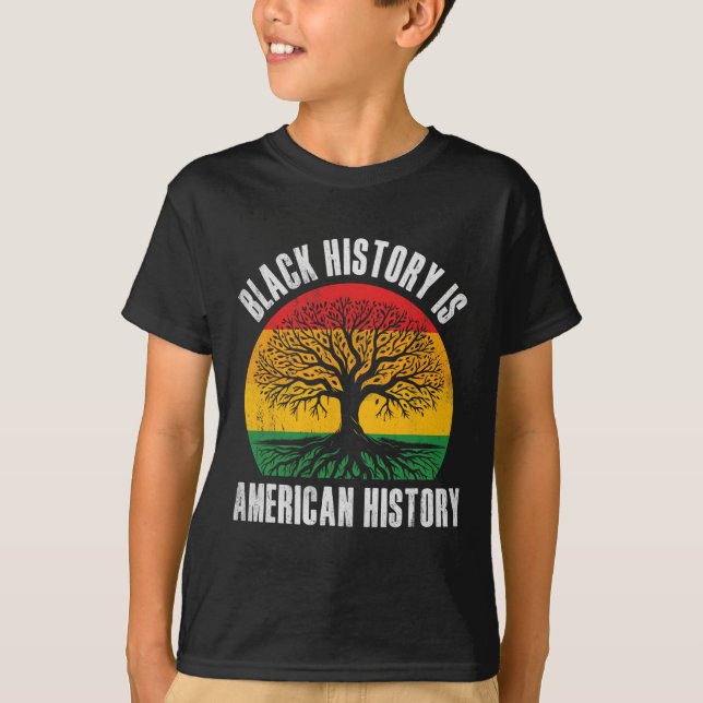 Black History Is American History Bhm African Root T Shirt (Framsida)