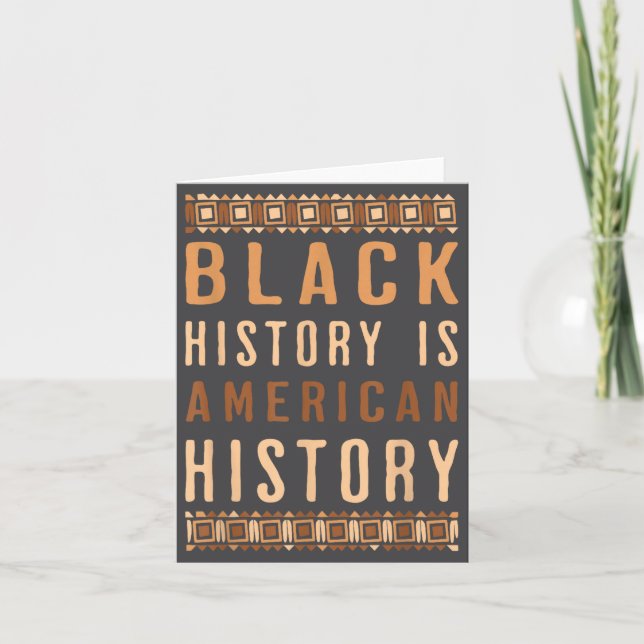 Black History Is American History Melanin Black Pr Kort (Framsida)