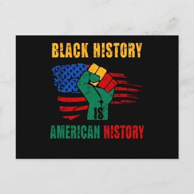 Black History Is American History Month Vykort (Framsida)