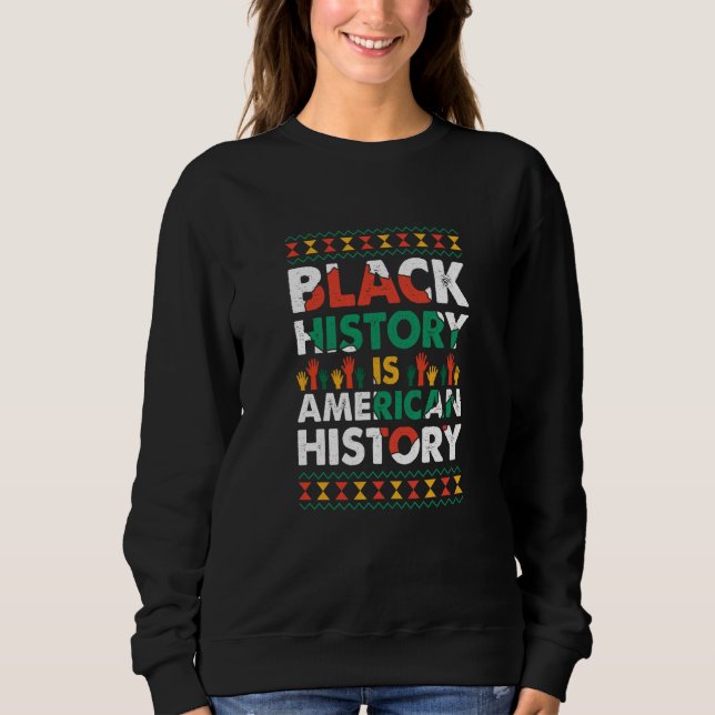 Black History Is American History Patriotic Africa T Shirt (Framsida)