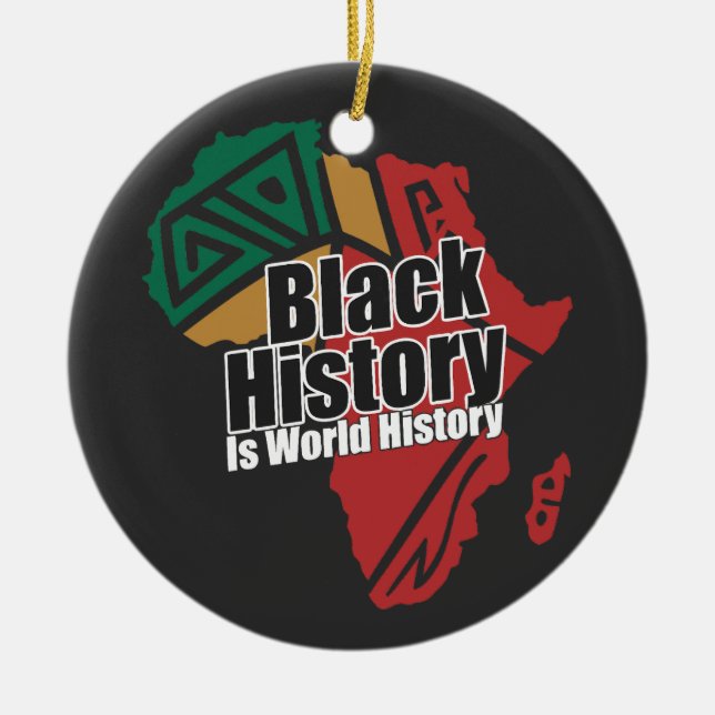 Black History Is World History Julgransprydnad Keramik (Framsidan)