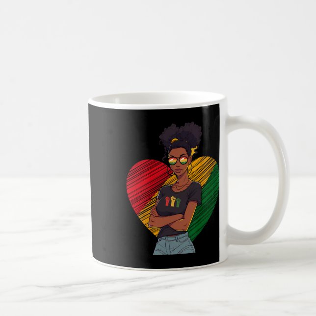 Black History Juneteelfte drottningen Melanin Sist Kaffemugg (Höger)