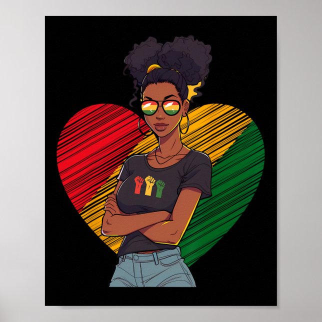 Black History Juneteelfte drottningen Melanin Sist Poster (Framsidan)