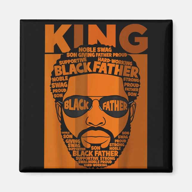 Black History King Father Melanin African American Magnet (Framsidan)