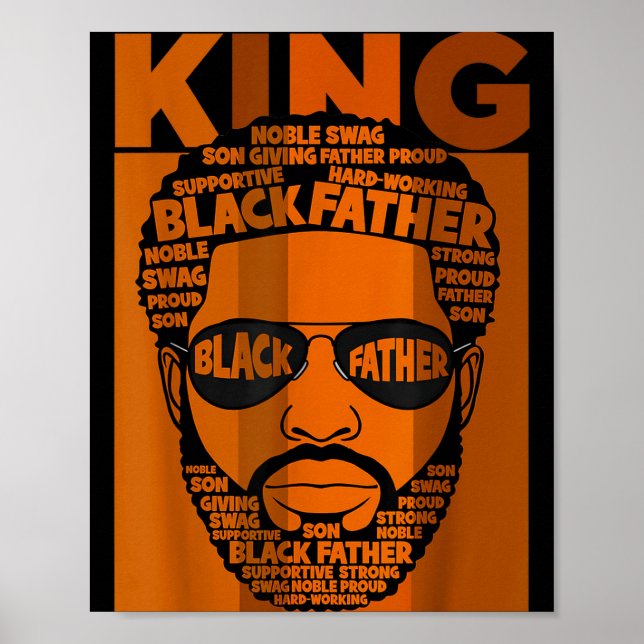 Black History King Father Melanin African American Poster (Framsidan)