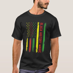 Black History Magic African American Flagga For Ma T Shirt
