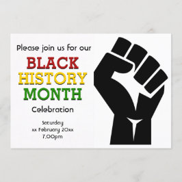 BLACK HISTORY MÅNAD Firande Anpassningsbar Photo Inbjudningar