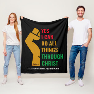 BLACK HISTORY MÅNAD Ja, jag kan vara kristen Fleecefilt