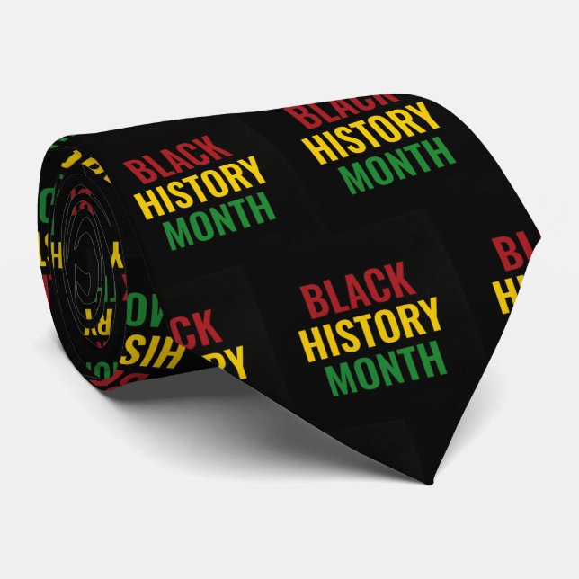 BLACK HISTORY MÅNAD Red Gult Grönt BHM Slips (Rullad)