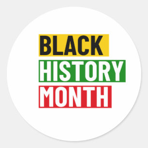 BLACK HISTORY MÅNAD RUNT KLISTERMÄRKE