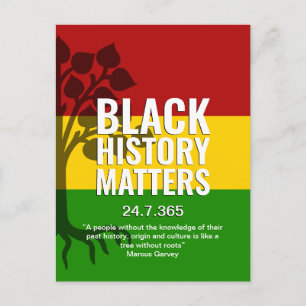 Black History Marcus Garvey Quote BHM Vykort