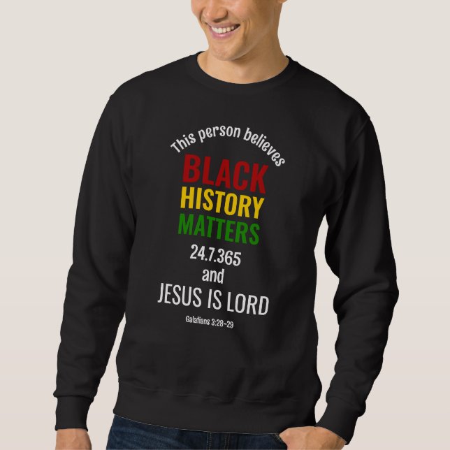BLACK HISTORY MATTERS Christian Lång Ärmad Tröja (Framsida)