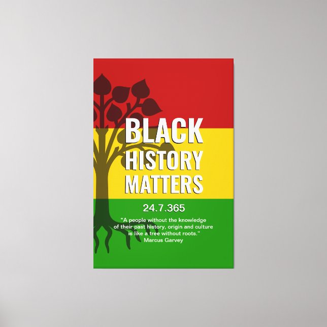 Black History Matters MARCUS GARVEY Canvastryck (Framsida)