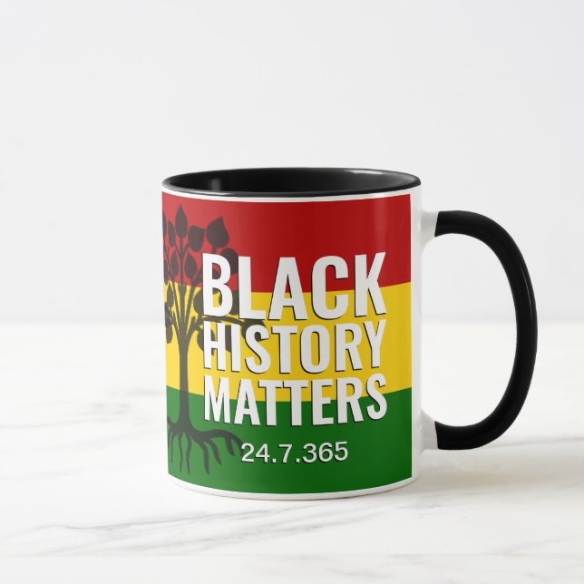 Black History Matters MONOGRAM Marcus Garvey BHM Mugg (Höger)