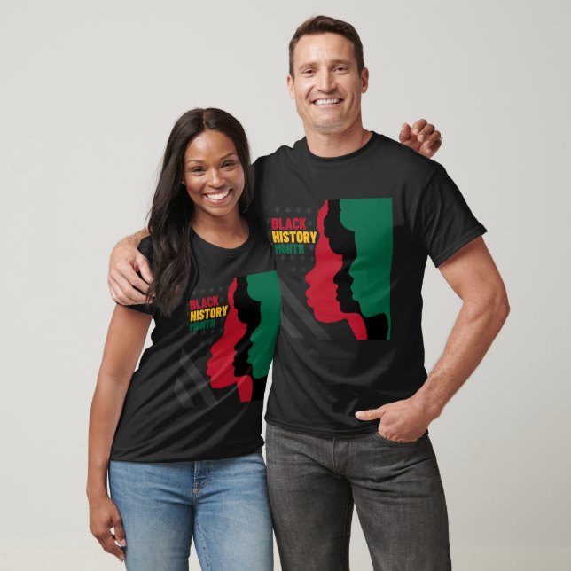 Black History Monde African American Flagga T Shirt (Unisex)