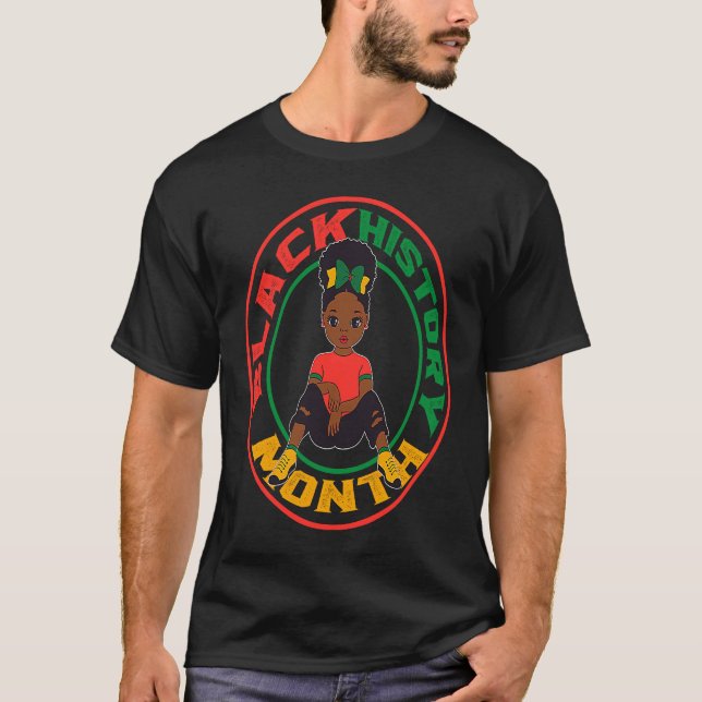 Black History Month 2022 BHM Afrocentric Apparel T Shirt (Framsida)