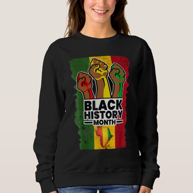 Black History Month 2023 Hand Strong African Ameri T Shirt (Framsida)