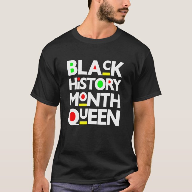 Black History Month 2023 Queen Melanin African Ame T Shirt (Framsida)
