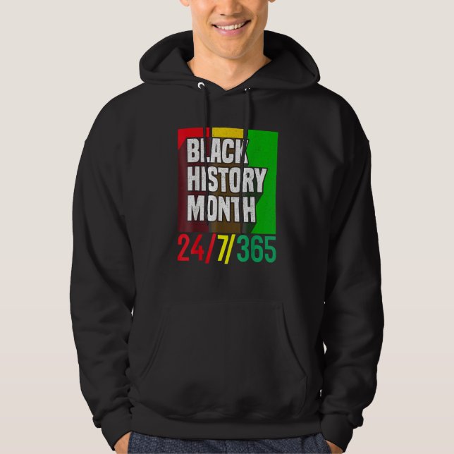 Black History Month 247365 African American Melani Hoodie (Framsida)