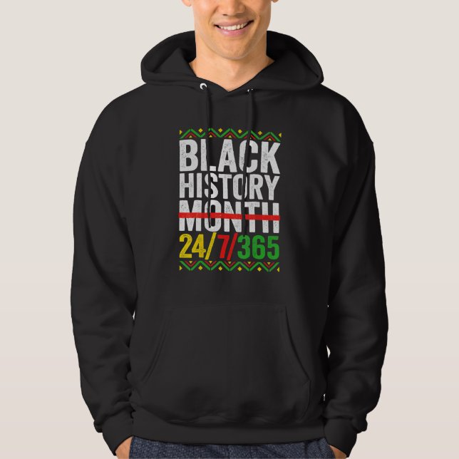 Black History Month 247365 African American Melani Hoodie (Framsida)