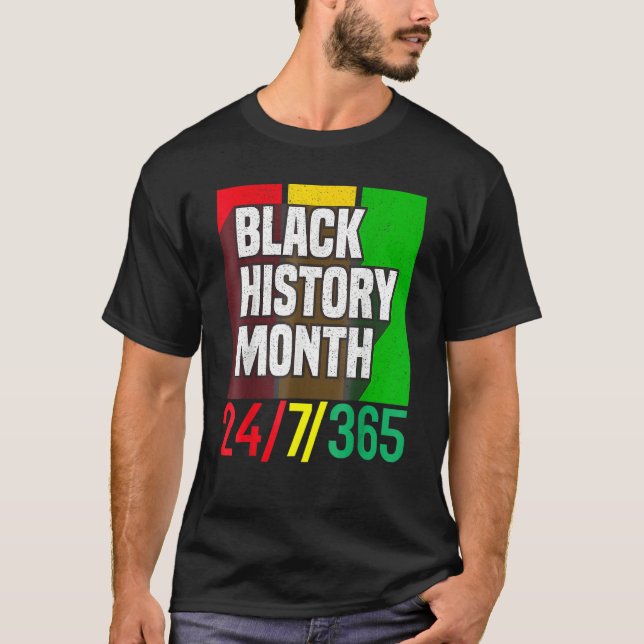 Black History Month 247365 African American Melani T Shirt (Framsida)