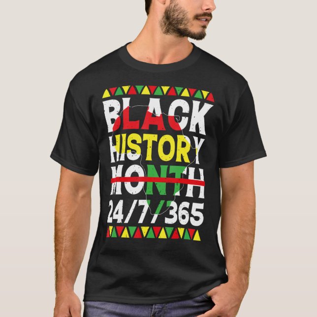 Black History Month 247365 African American Melani T Shirt (Framsida)