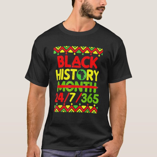 Black History Month 247365 African American Melani T Shirt (Framsida)