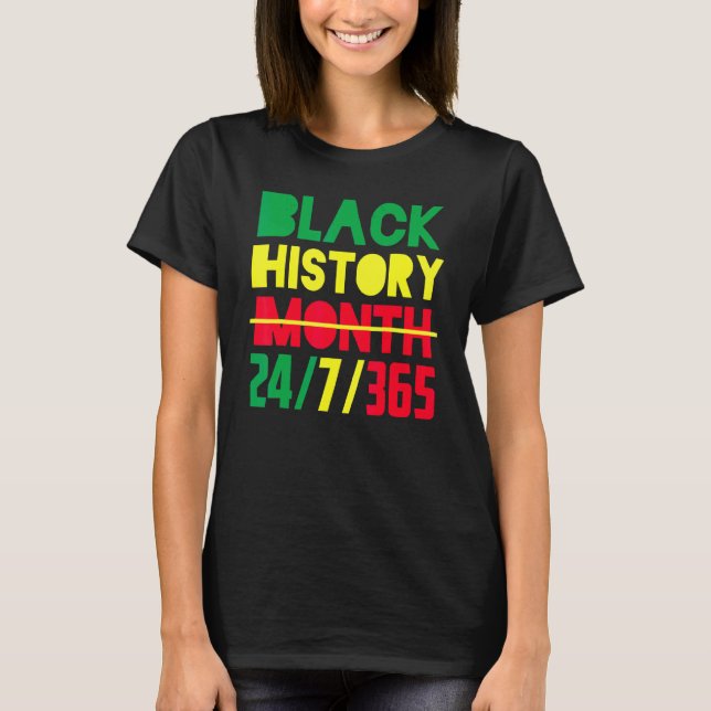 Black History Month 247365 African American Pride T Shirt (Framsida)