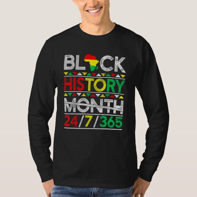 Black History Month 247365 African Melanin Black M T Shirt (Framsida)