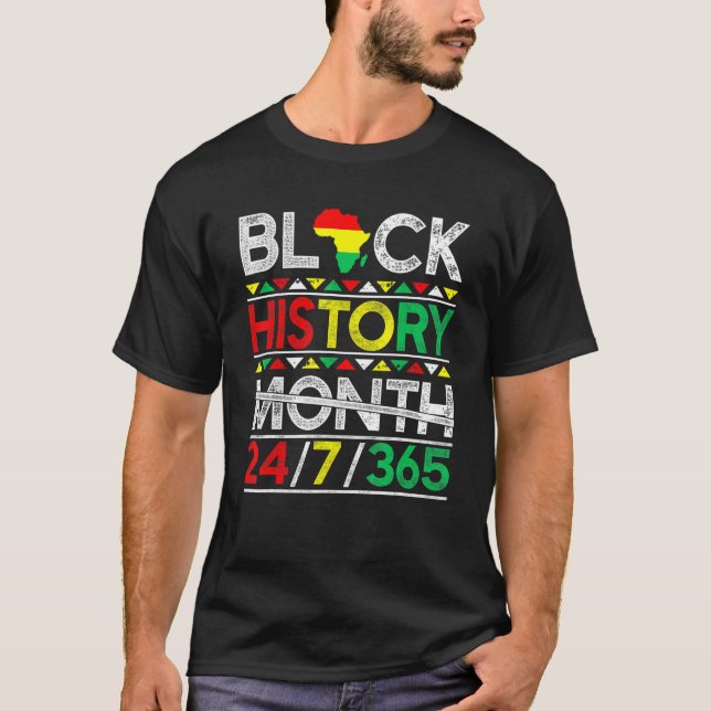 Black History Month 247365 African Melanin Black M T Shirt (Framsida)