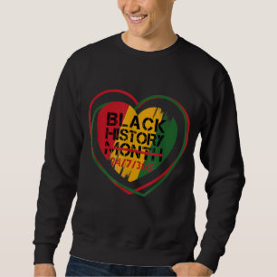 Black History Month 247365 African Melanin Black P Lång Ärmad Tröja