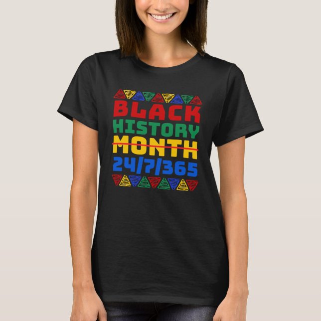 Black History Month 247365 African Melanin Freedom T Shirt (Framsida)