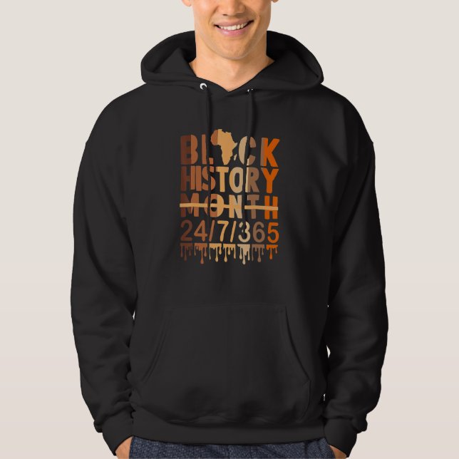 Black History Month 247365 Gift Pride African Amer Hoodie (Framsida)