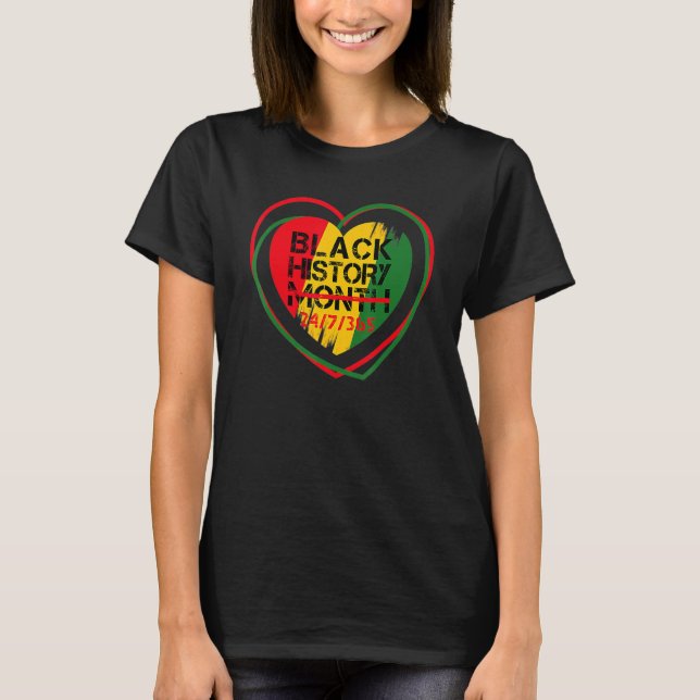 Black History Month 247365 Melanin Afro African Pr T Shirt (Framsida)