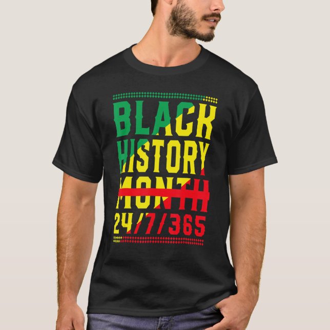 Black History Month 247365 Melanin Pride African A T Shirt (Framsida)