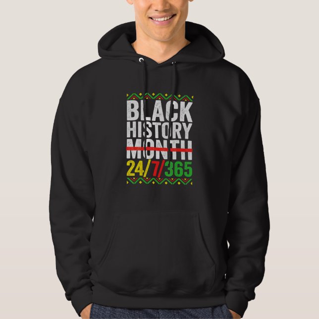 Black History Month 247365 Pride African American Hoodie (Framsida)